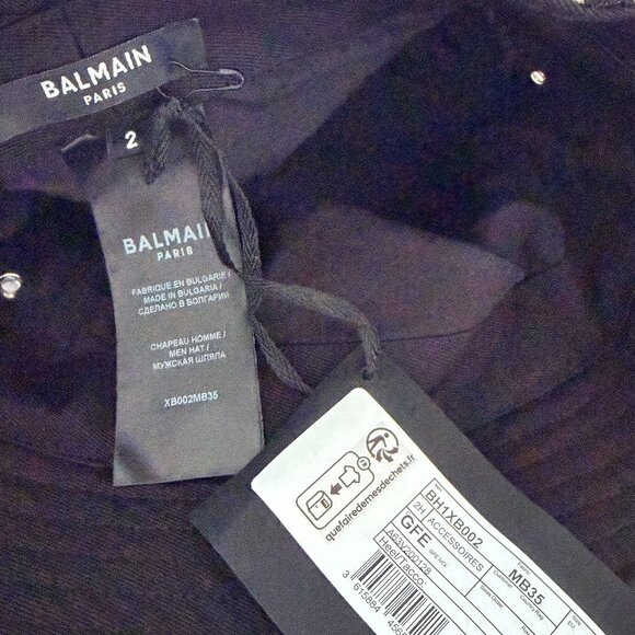 Balmain Men\'s Monogram Jacquard Logo Patch Bucket Hat, Size 2 Brand New main image 8